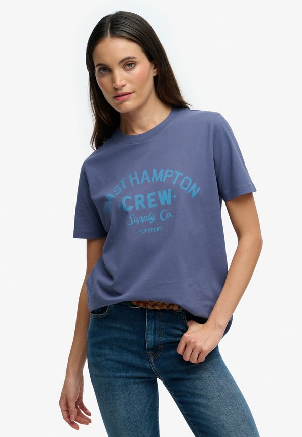 Superdry & Co BEACH CLUB - Print T-shirt - mariner navy