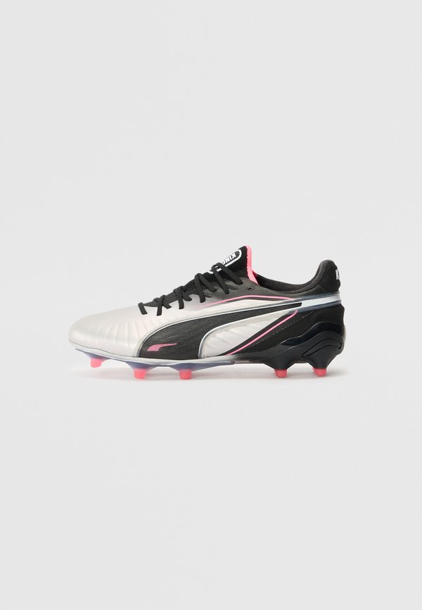 Puma KING ULTIMATE - Firm-ground football boots - ilver/black/sun struck/white