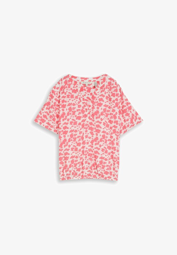 TOM TAILOR TOM TAILOR BLUSEN & SHIRTS BLUSE MIT MUSTER - Blouse - coral pink ginkgo minimal