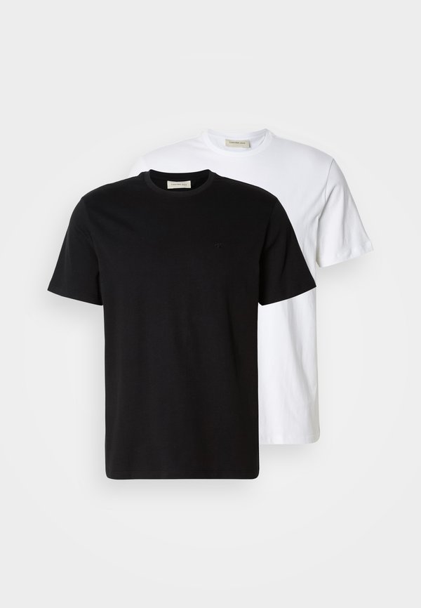 Calvin Klein Jeans CLASSIC MONOGRAM TEE 2 PACK - Basic T-shirt - black/bright white