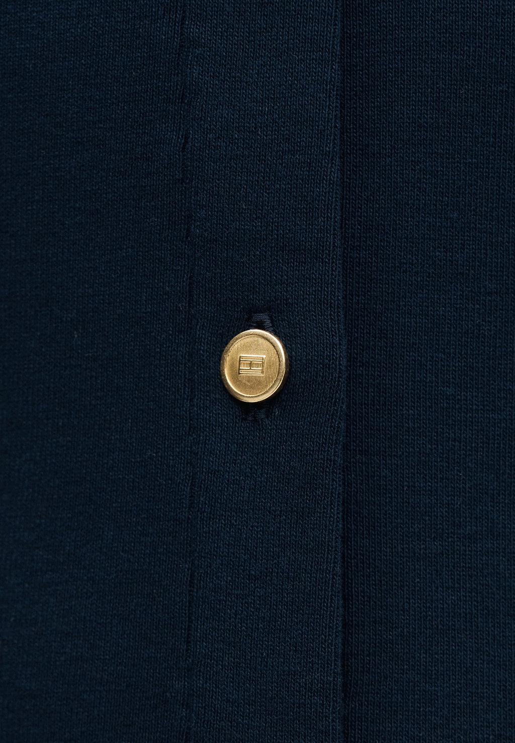 GOLD-TONE BUTTON MIDI POLO DRESS Media 6