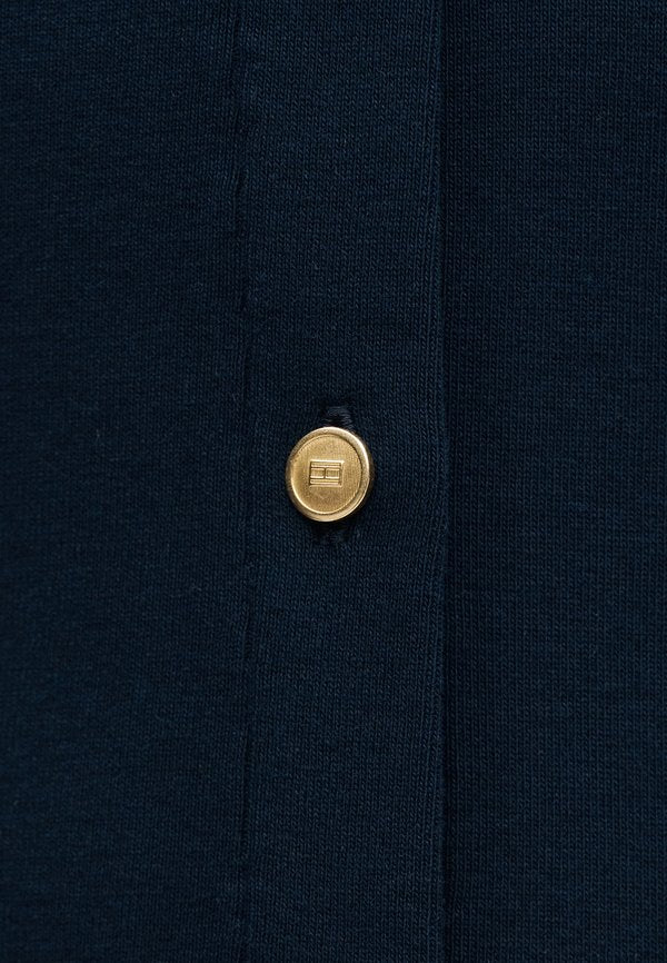 Tommy Hilfiger GOLD-TONE BUTTON MIDI POLO DRESS