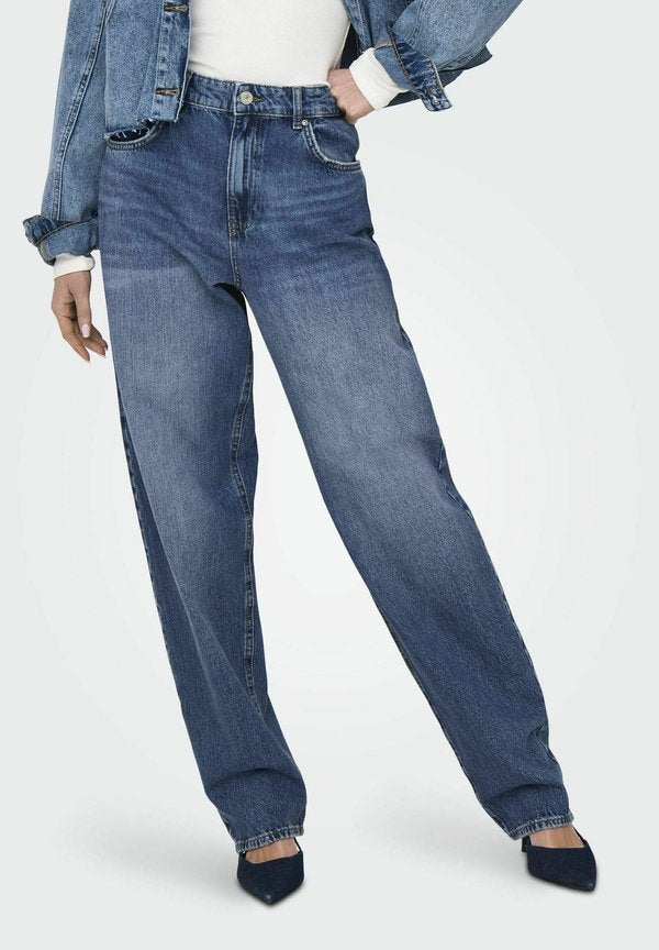 ONLY gy fit ONLNEXA Mid waist - Relaxed fit jeans - medium blue denim