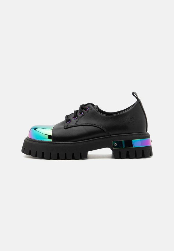 Koi Footwear SHELOB RAINBOW METAL TOE CAP LACE UP SHOES