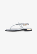 Tommy Hilfiger TOE POST FLAT   - T-bar sandals - silver