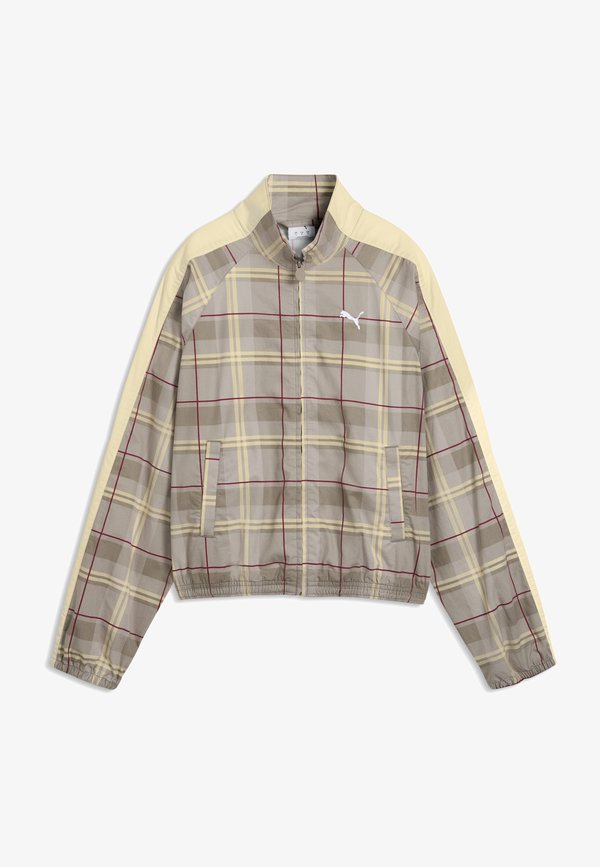 Puma T7 RELAXED TARTAN WOVEN JACKET - Summer jacket - mouse gray
