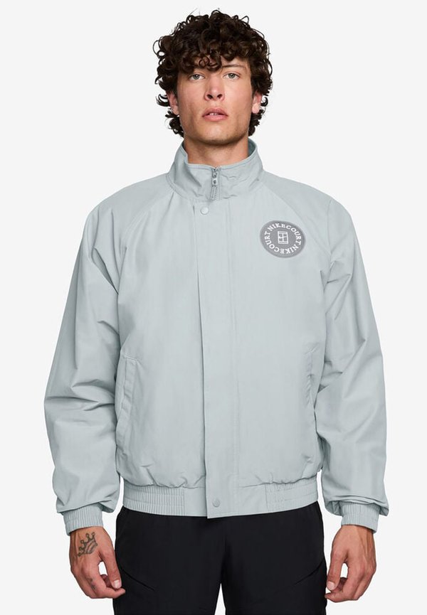 Nike Performance COURT HERITAGE - Training jacket - pure platinum/wolf grey
