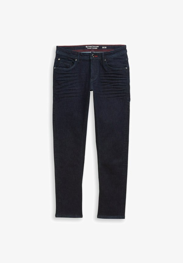 TOM TAILOR TTCURT TAPERED FIT - Straight leg jeans - rinsed blue denim