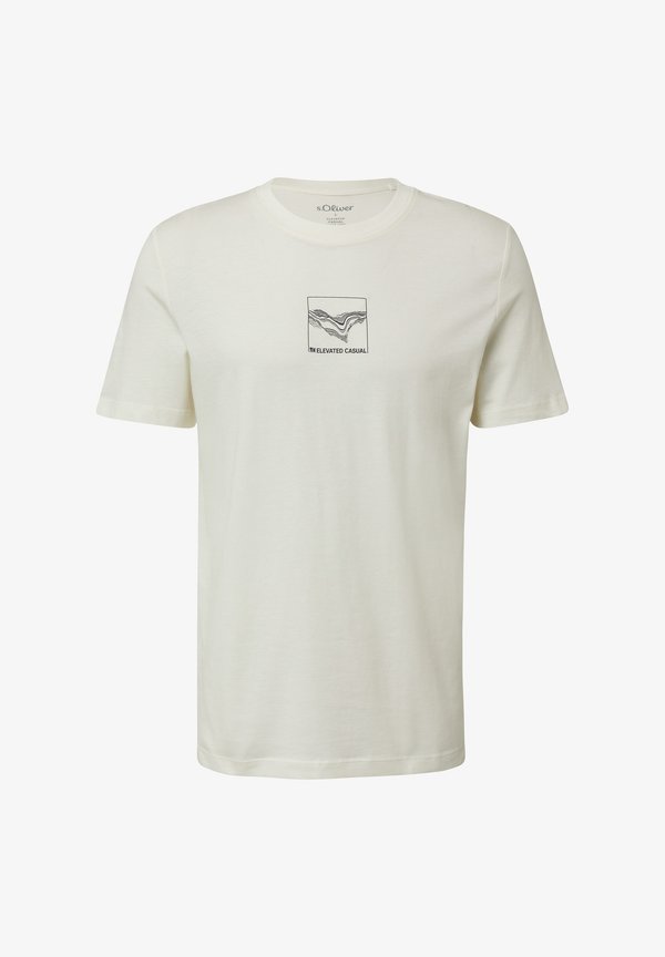 s.Oliver Print T-shirt - weiß