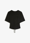 Bershka SHORT SLEEVE CORSET - T-SHIRT - Print T-shirt - black