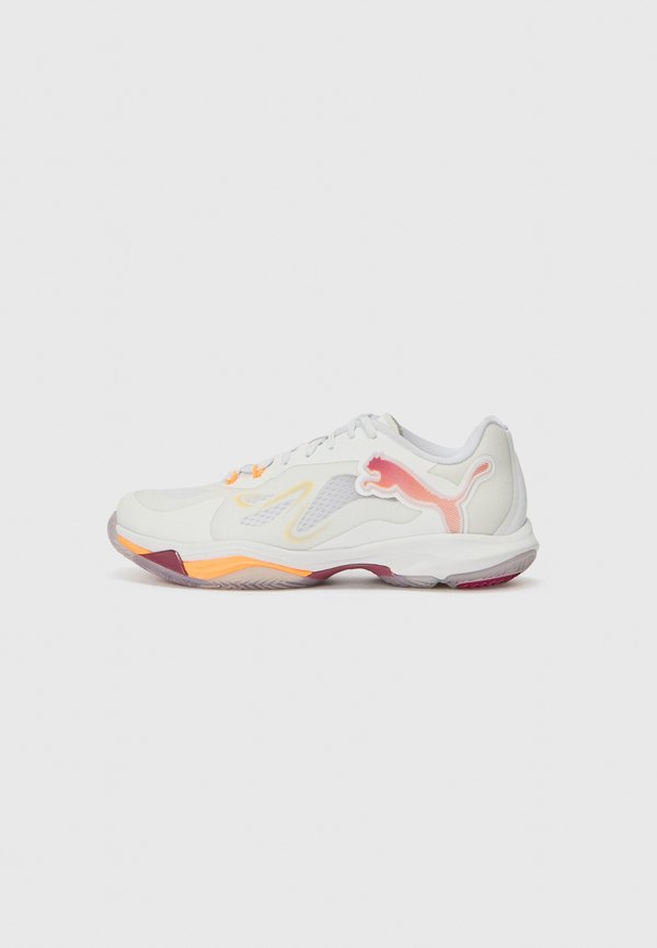 Puma VANTAGE NITRO - Handball shoes - white/berry/heat fire/lilac crush