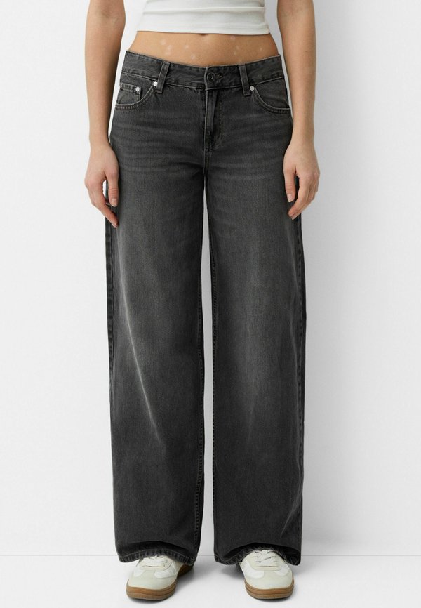 Bershka BOYFRIEND - Relaxed fit jeans - mottled dark grey