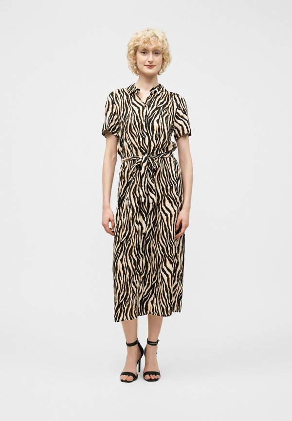 Vero Moda VMEASY JOY LONG SHIRT DRESS - Maxi dress - oatmeal