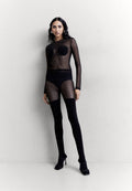 Norma Kamali THIGH HIGH SPLICED FOOTSIE