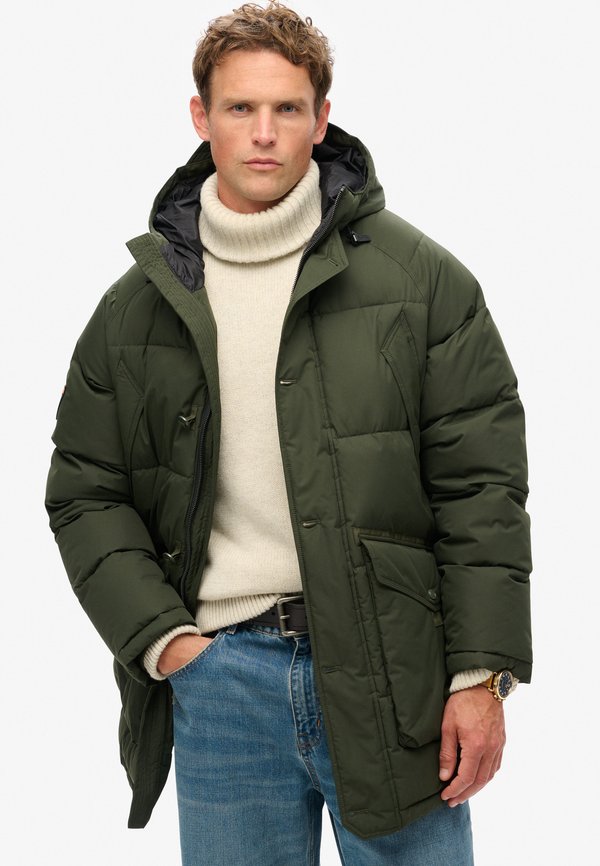 Superdry & Co EXPEDITION PUFFER  - Winter coat - surplus goods olive green