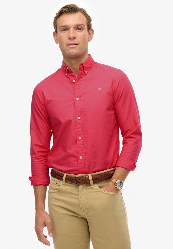 Superdry & Co CLASSIC OXFORD LONG SLEEVE - Shirt - magenta pink