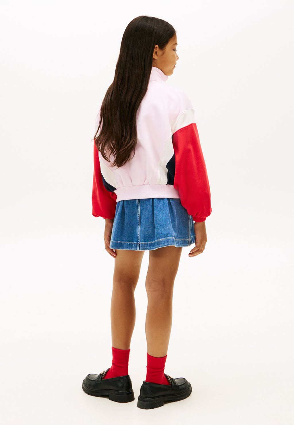 COLOUR-BLOCKED OVERSIZED HALF-ZIP JUMPER Media 4