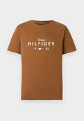 Tommy Hilfiger LOGO GRAPHIC JERSEY CREW NECK T-SHIRT - Print T-shirt - highland khaki