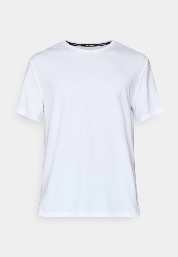 Nike Performance MILER - Sports T-shirt - white/reflective silver