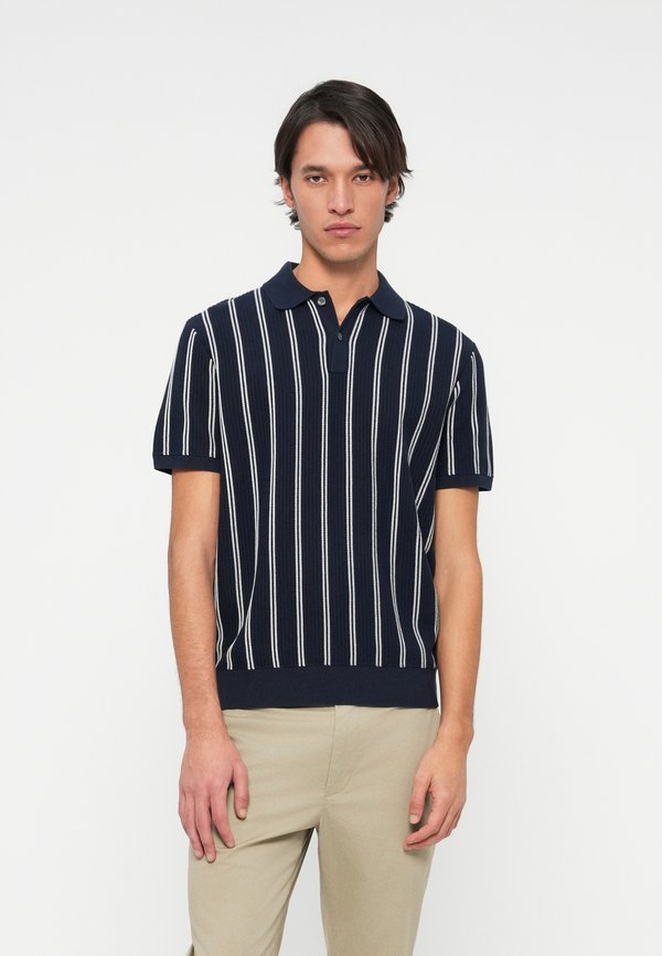 Tommy Hilfiger KNITTED VERTICAL STRIPE - Polo shirt - dark night navy