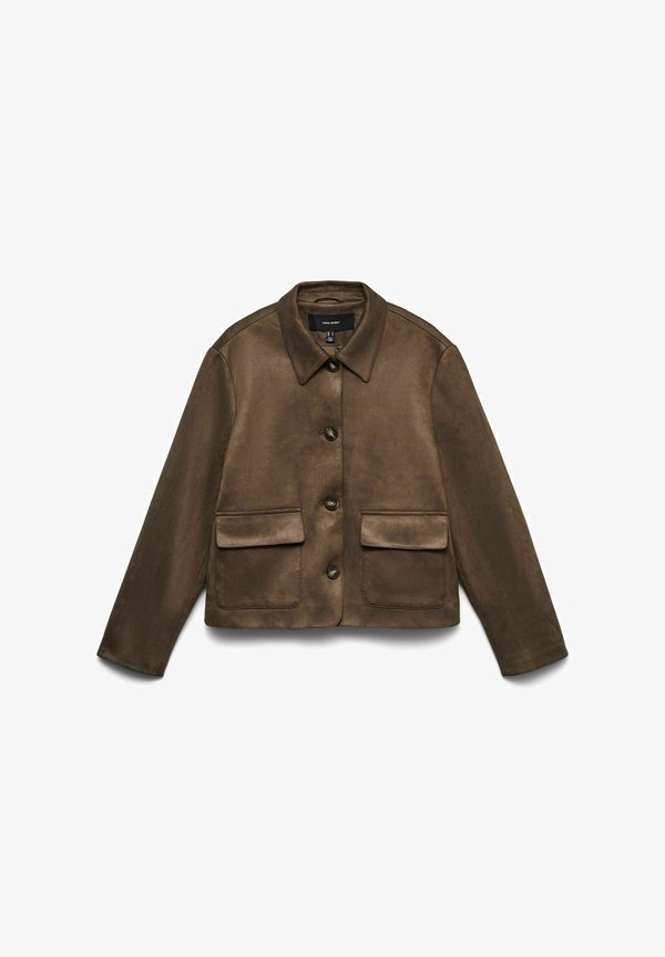 Vero Moda VMJOSE - Faux leather jacket - chocolate chip
