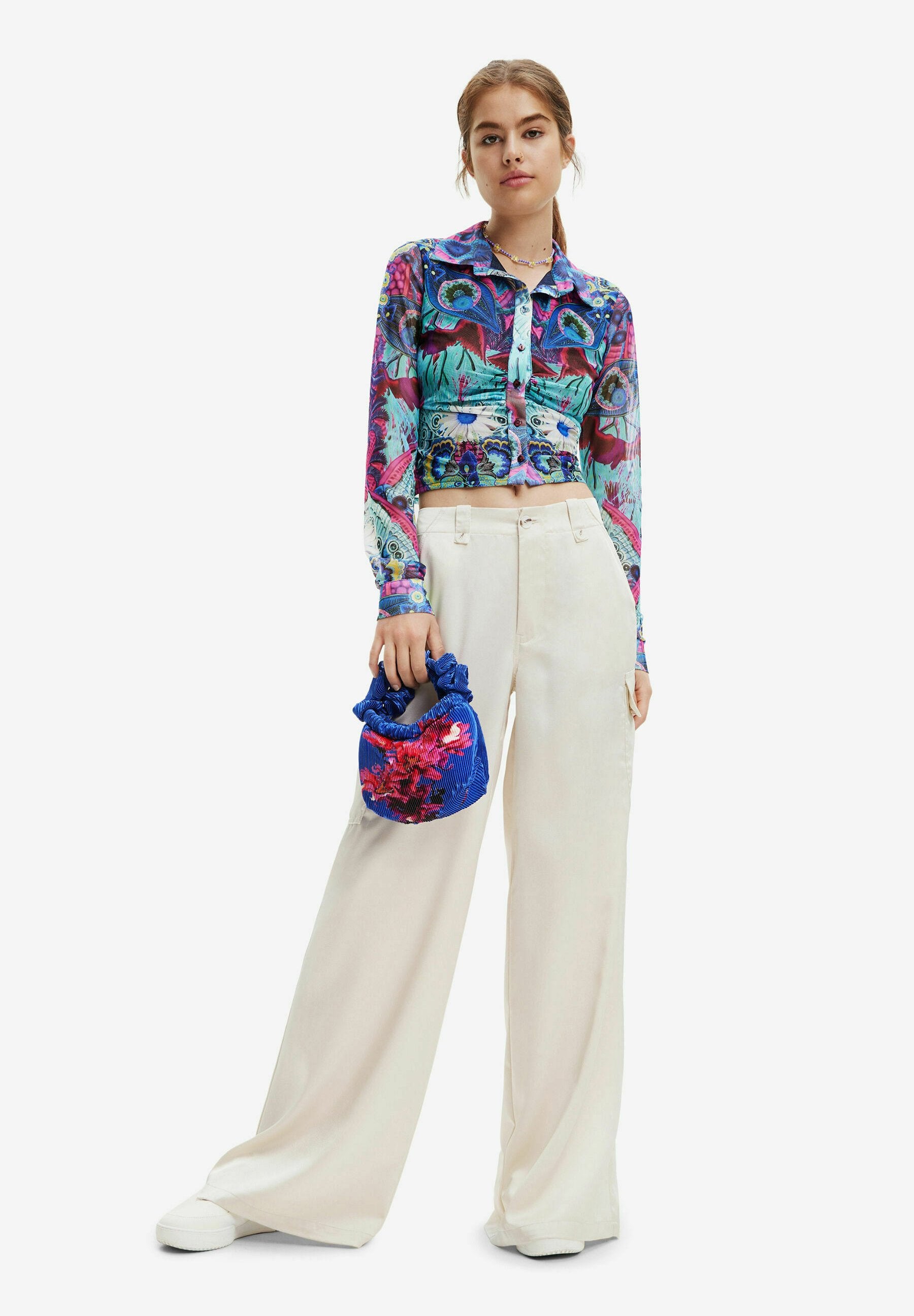 Desigual WIDE LEG SATIN CARGO