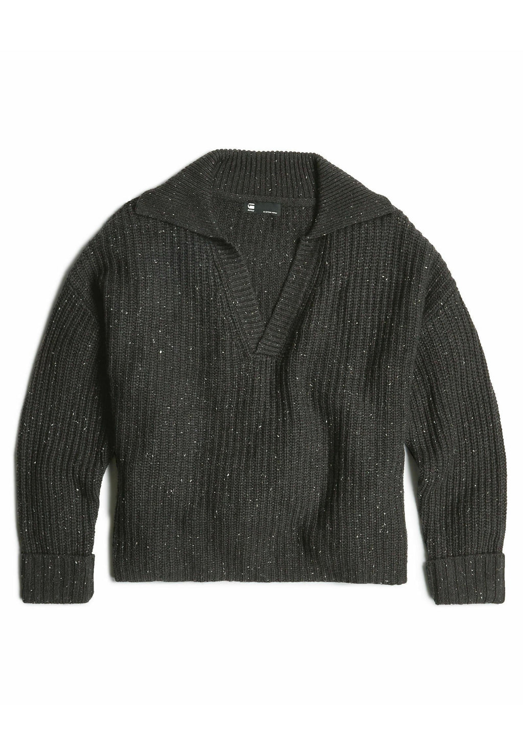 HEAVY KNITTED LOOSE POLO Media 1