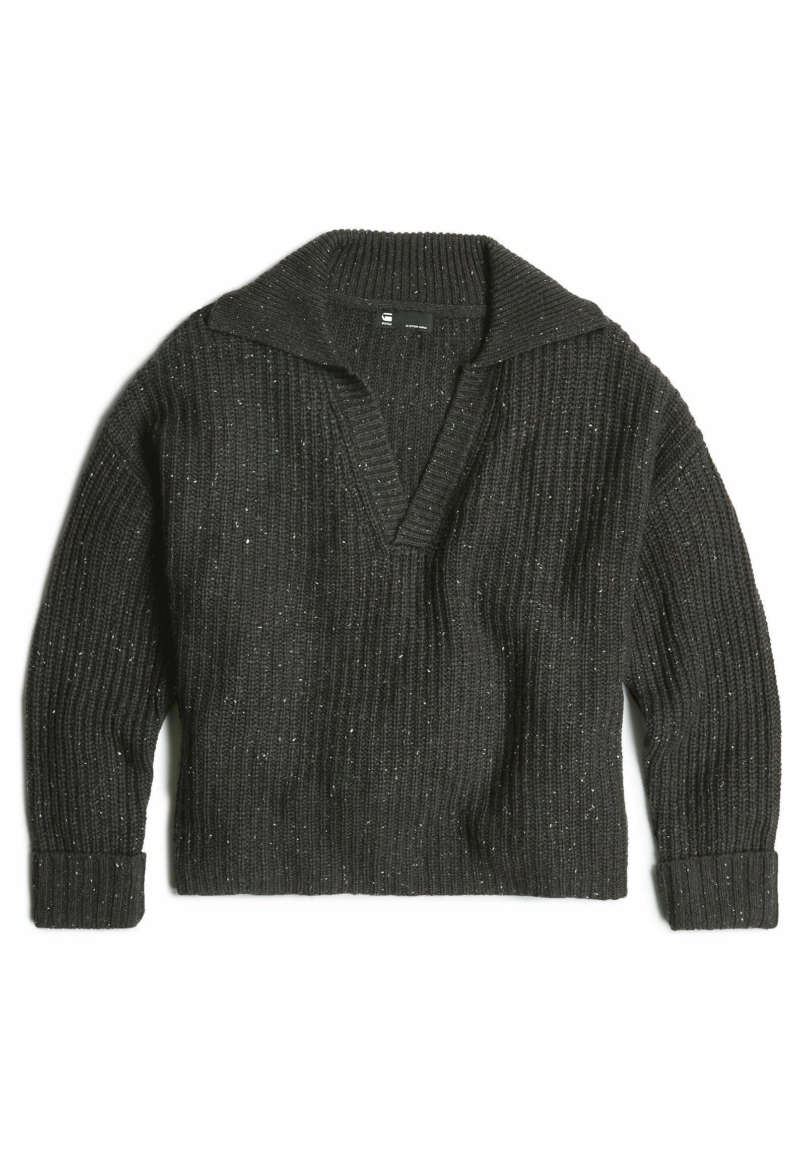 HEAVY KNITTED LOOSE POLO Media 1