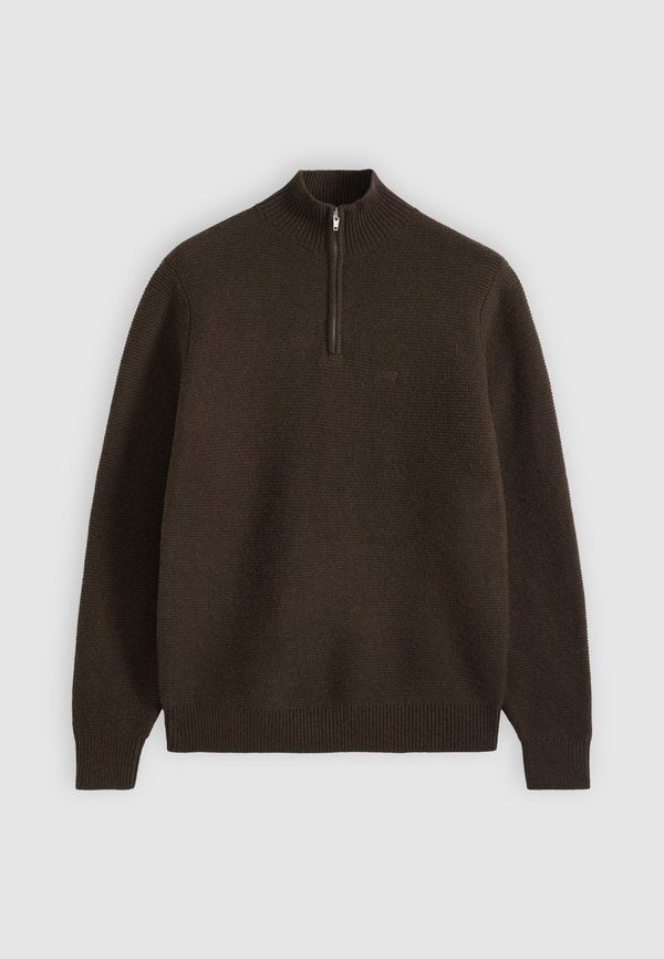 Levi's® QUARTER ZIP - Jumper - hot fudge heather