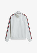 Tommy Hilfiger HALF BUTTON DOWN - TH GLOBAL STRIPE LG - Pyjama top - ice grey heather