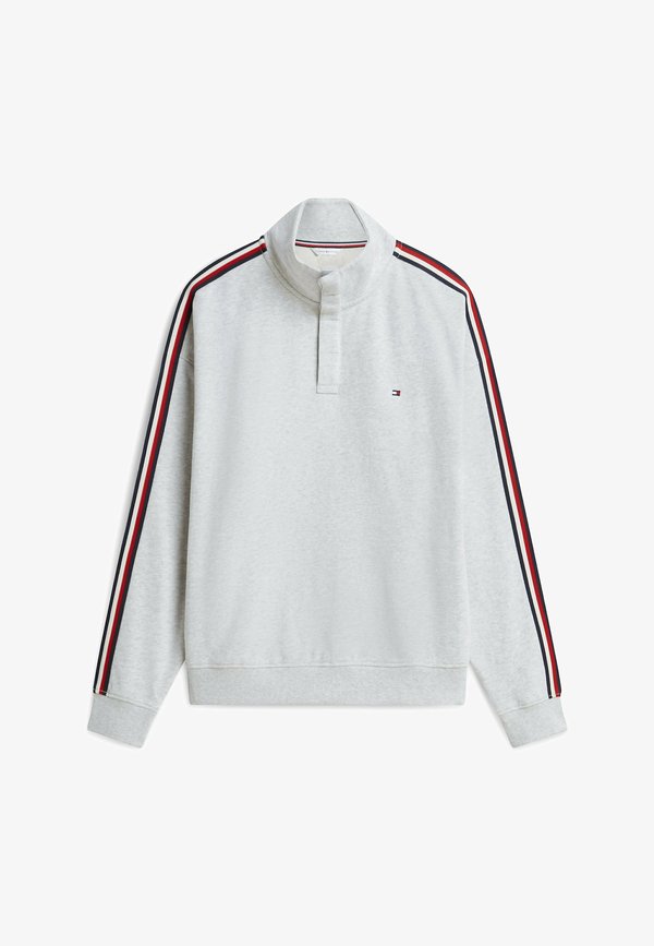 Tommy Hilfiger HALF BUTTON DOWN - TH GLOBAL STRIPE LG - Pyjama top - ice grey heather