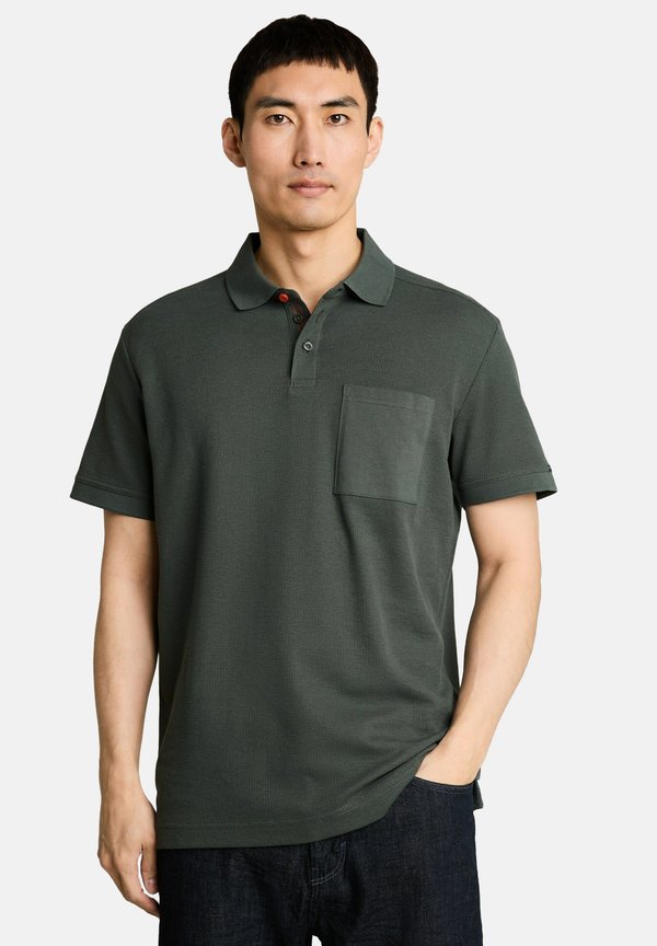 TOM TAILOR POLOSHIRT MIT BRUSTTASCHE - Polo shirt - darkest olive