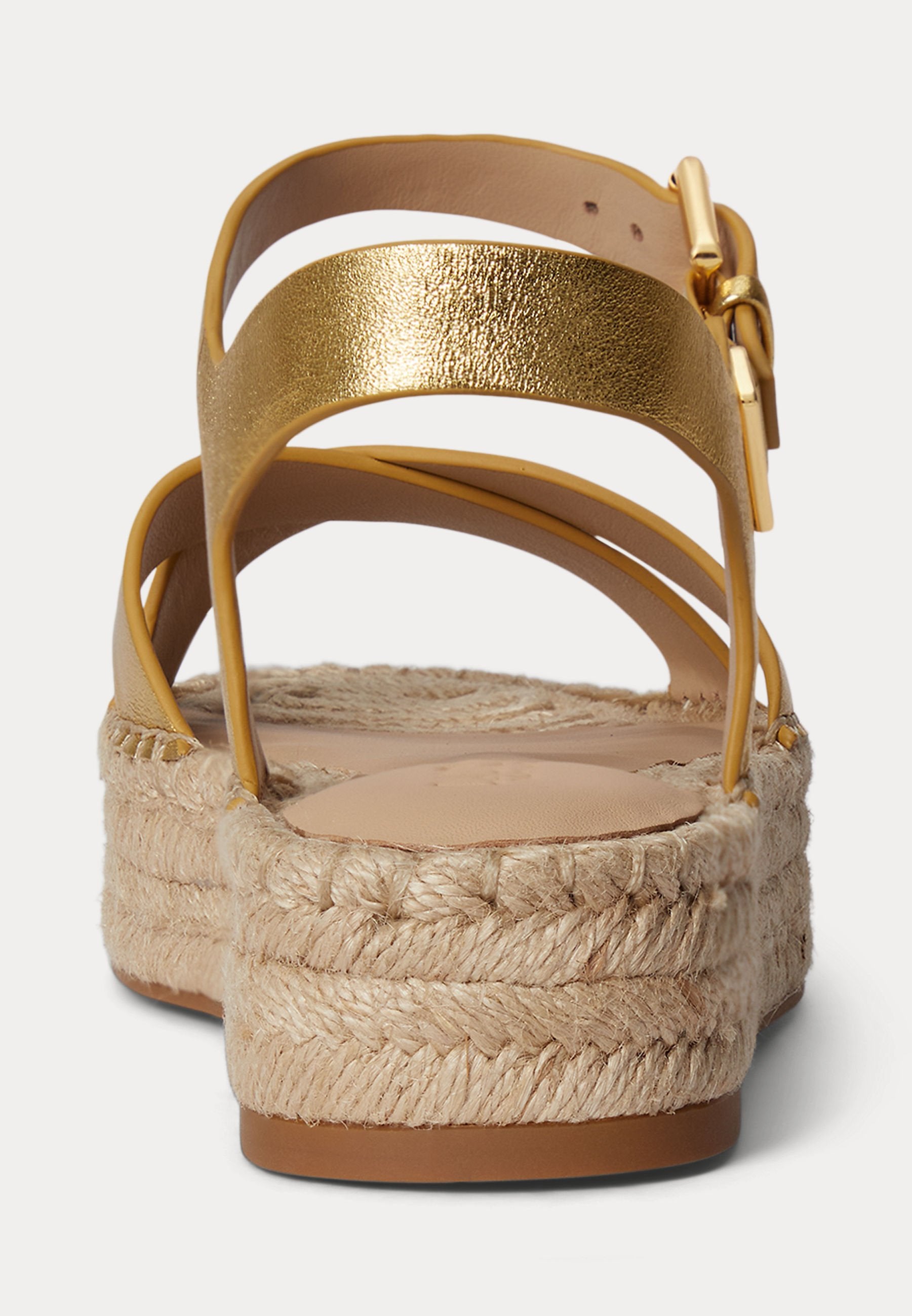 Lauren Ralph Lauren EMERYN METALLIC NAPPA LEATHER ESPADRILLE