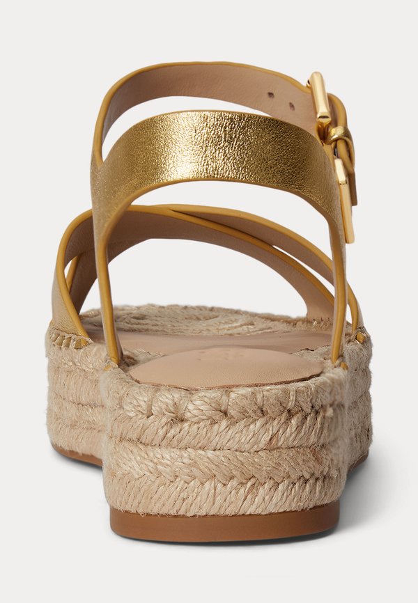 Lauren Ralph Lauren EMERYN METALLIC NAPPA LEATHER ESPADRILLE