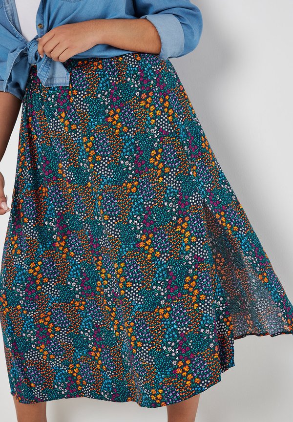 Apricot DITSY FLORAL SPLIT HEM