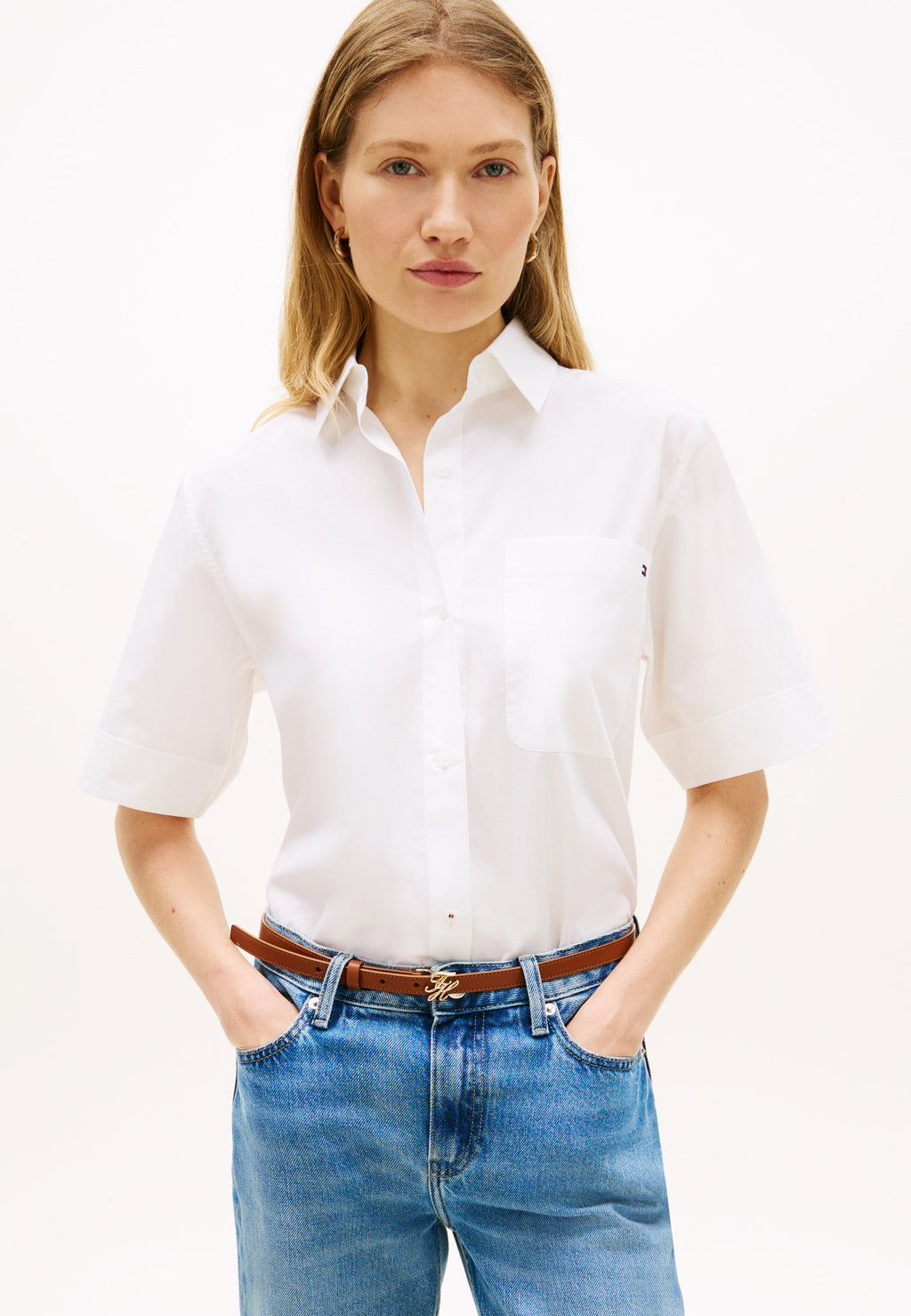 CLASSIC POPLIN SHORT SLEEVE SHIRT Media 3