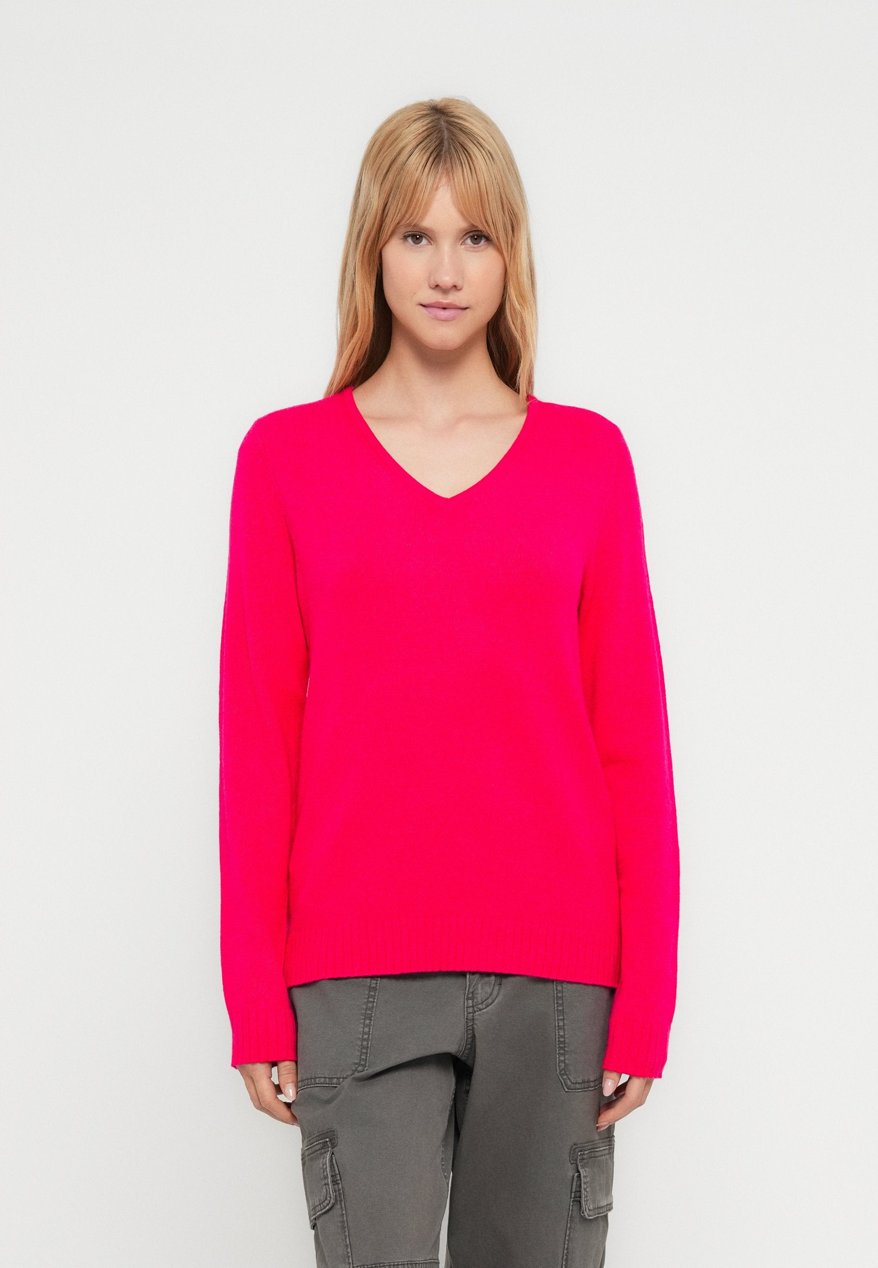 VILA VIRIL V-NECK L/S KNIT TOP - NOOS