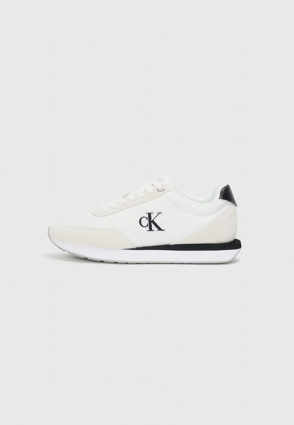 Calvin Klein RETRO RUNNER  - Trainers - bright white/black