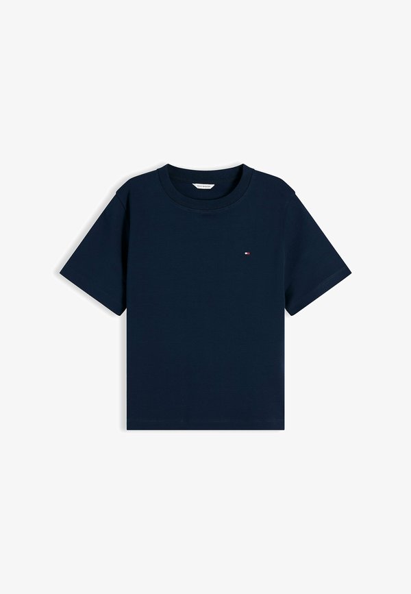 Tommy Hilfiger INTERLOCK BOXY C-NK SS TEE - INTERLOCK ESS - Basic T-shirt - dark blue