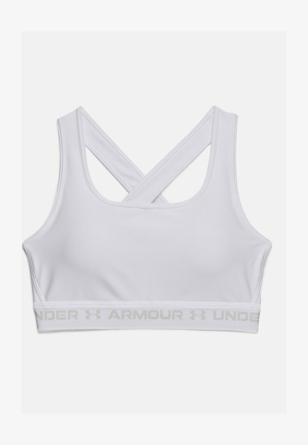 Under Armour CROSSBACK MID - Medium support sports bra - white