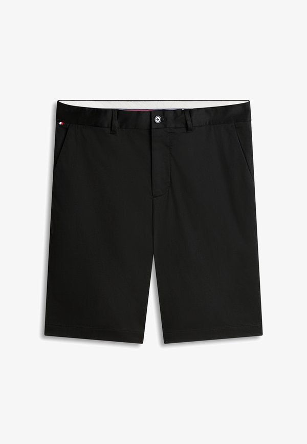 Tommy Hilfiger BROOKLYN SATIN SLIM CHINO SHORTS - Shorts - black