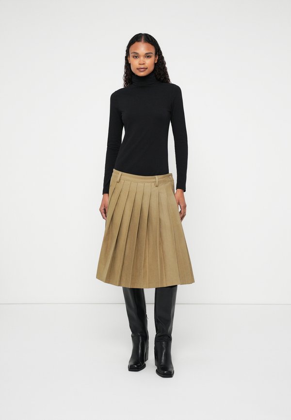 7 for all mankind PLEATED MIDI SKIRT COMFORT