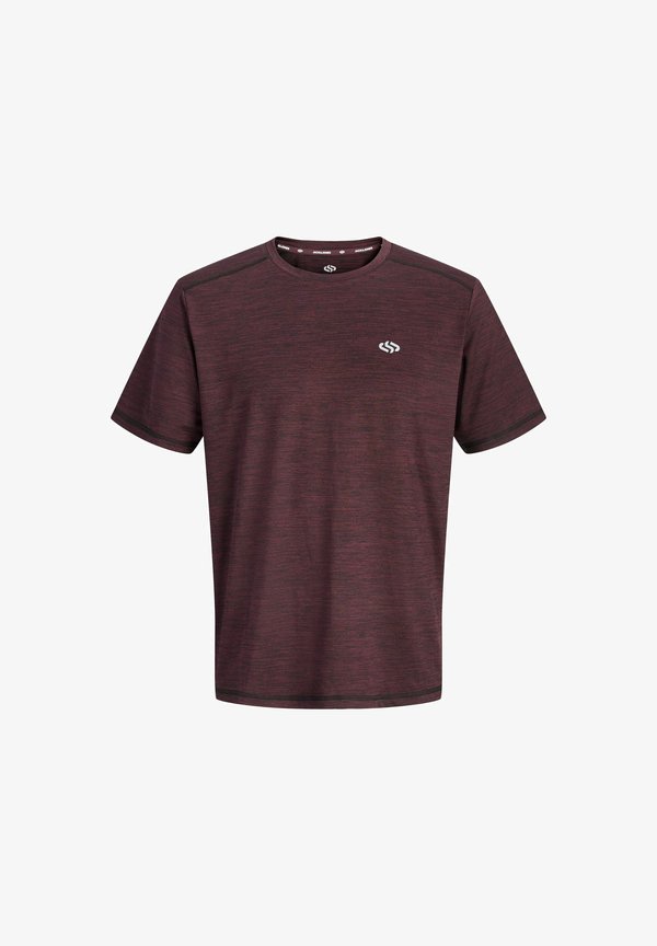 Jack & Jones TRAINING TOP BADGE TRAINING TOP - Print T-shirt - fudge
