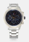 Tommy Hilfiger Chronograph watch - silver-coloured/blue