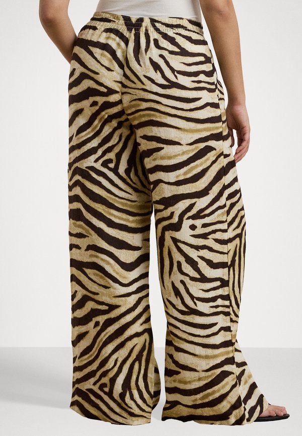 Lauren Ralph Lauren Woman ZEBRA-PRINT LINEN WIDE-LEG PANT
