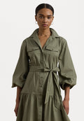 Lauren Ralph Lauren BELTED COTTON BLEND SHIRTDRESS