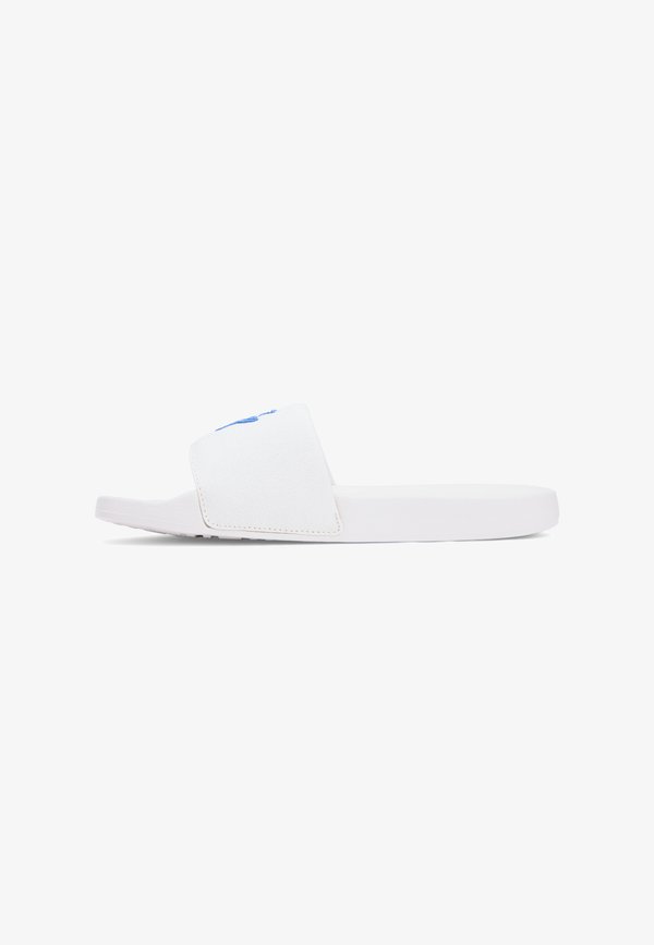 Tommy Hilfiger LOGO EMBROIDERY CANVAS POOL SLIDES - Pool slides - ecru