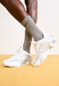 Nike Sportswear SHOX R4 UNISEX - Trainers - white/metallic silver/white/bright crimson