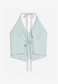 Bershka WAISTCOAT - Waistcoat - light blue