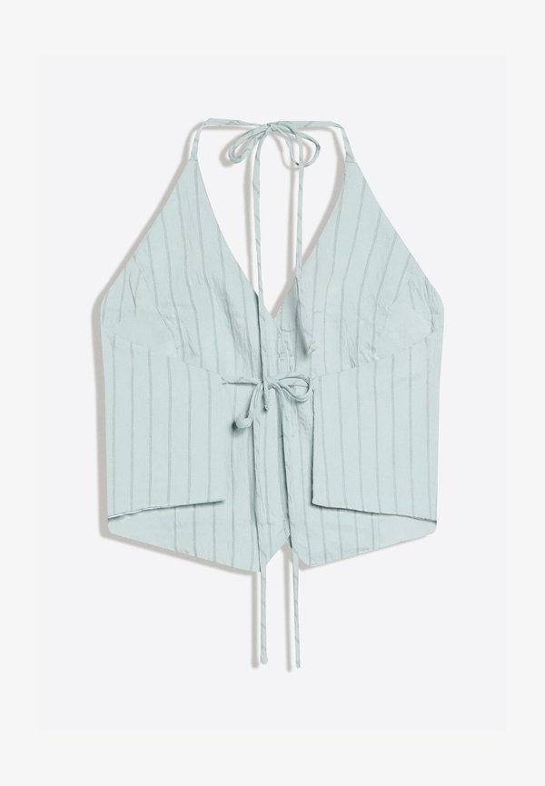 Bershka WAISTCOAT - Waistcoat - light blue